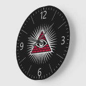 Grande Horloge Ronde Oeil freemasonique (Angle)