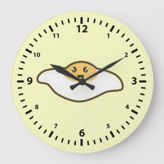 Grande Horloge Ronde OEuf frit Kawaii