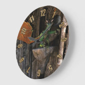 Grande Horloge Ronde Oeuvre d'Imaginaire Dragon & Castle (Angle)