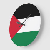 Grande Horloge Ronde officiellement le drapeau de l'État de Palestine (Angle)