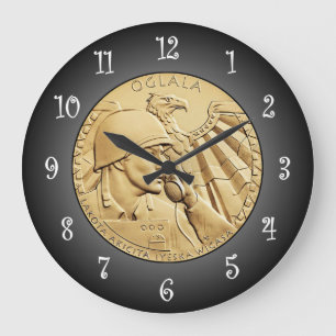 Grande Horloge Ronde Oglala Sioux Code Talkers Médaille de bronze ~