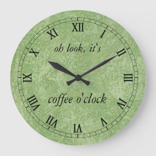 Grande Horloge Ronde Oh Regarde, c'est du café.
