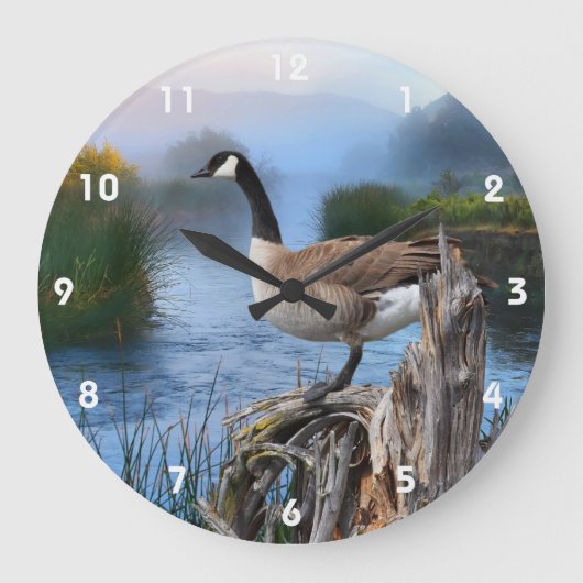 GRANDE HORLOGE RONDE OIE DU CANADA SUR LE SHASTA 2 (Recto)