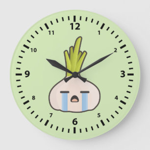 Grande Horloge Ronde Oignon de Kawaii