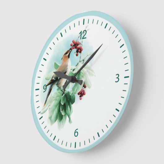 Grande Horloge Ronde Oiseau (Angle)