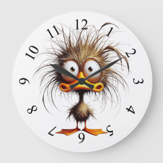 Grande Horloge Ronde Oiseau excentrique