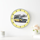 Grande Horloge Ronde Oiseau jaune (Maison)