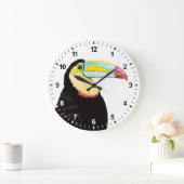 Grande Horloge Ronde Oiseau tropical Toucan (Maison)