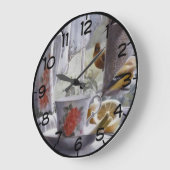 Grande Horloge Ronde Oiseaux (Angle)