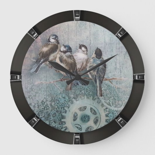 Grande Horloge Ronde Oiseaux (Recto)