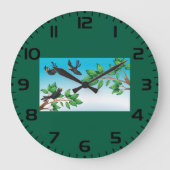 Grande Horloge Ronde Oiseaux Dans Un Arbre (Recto)