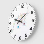 Grande Horloge Ronde Oiseaux En Cages (Angle)