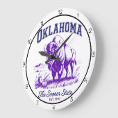 Grande Horloge Ronde Oklahoma Sooner State Bison (Angle)