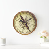 Grande Horloge Ronde Old Compass (Maison)