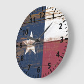 Grande Horloge Ronde Old Wooden Texas (Angle)