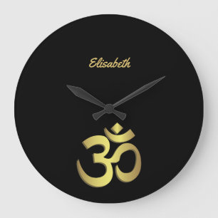 Grande Horloge Ronde Om ( Aum ) Namaste yoga symbole