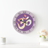 Grande Horloge Ronde Om, Waterololor Om Wall Clock (Maison)