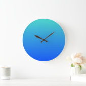 Grande Horloge Ronde Ombre bleu turquoise (Maison)