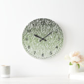 Grande Horloge Ronde Ombre d'impression Wild Green Zebra (Maison)