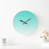 Grande Horloge Ronde Ombre Turquoise (Maison)