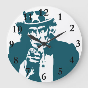 Grande Horloge Ronde Oncle Sam
