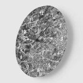 Grande Horloge Ronde Ondulations d'eau de rivière (Angle)