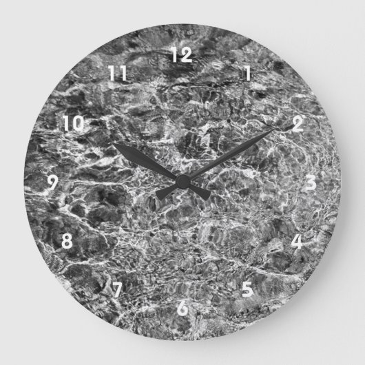 Grande Horloge Ronde Ondulations d'eau de rivière (Recto)