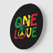 Grande Horloge Ronde One Love, Reggae design (Angle)