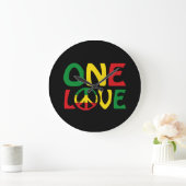 Grande Horloge Ronde One Love, Reggae design (Maison)