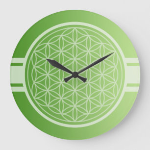 Grande Horloge Ronde ONLY COLOR gradients green
