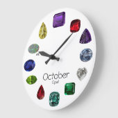 Grande Horloge Ronde Opal, octobre Birthstone (Angle)