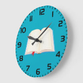 Grande Horloge Ronde Open Lined Book Red Bookmark (Angle)