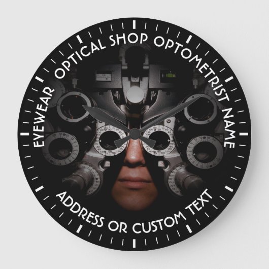 Grande Horloge Ronde Optical shop Optométrist Ophtalmologue Nom (Recto)