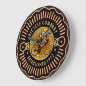 Grande Horloge Ronde Options vintages d'horloge de la bicyclette 11 (Angle)