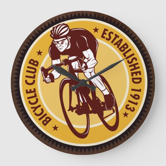 Grande Horloge Ronde Options vintages d'horloge de la bicyclette 12 (Recto)