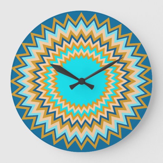 Grande Horloge Ronde Or de turquoise de fête (Recto)
