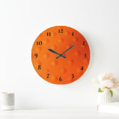 Grande Horloge Ronde Orange moderne (Maison)