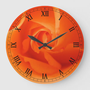 Grande Horloge Ronde Orange rose Close-up