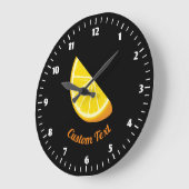 Grande Horloge Ronde Orange Slice (Angle)