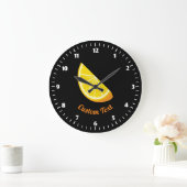 Grande Horloge Ronde Orange Slice (Maison)