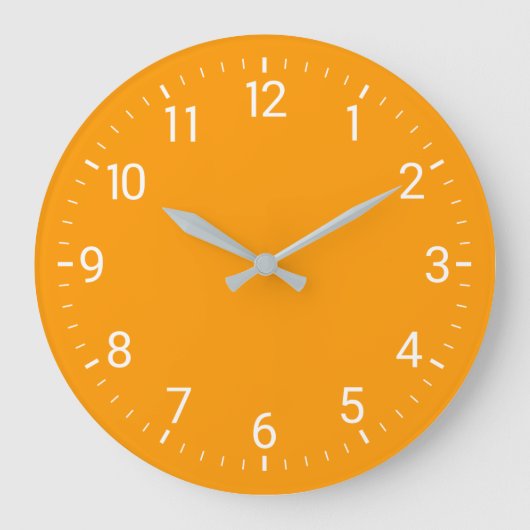 Grande Horloge Ronde Orange Wall Clock (Recto)