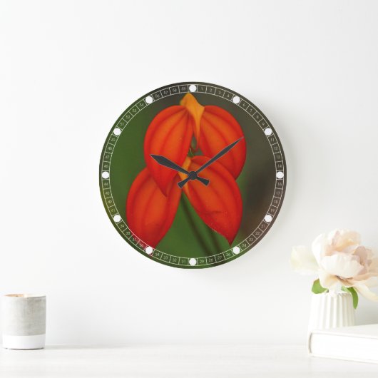 Grande Horloge Ronde Orchidée de Masdevallia ignea (Maison)