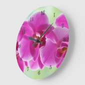 Grande Horloge Ronde Orchides de Lovely (Angle)