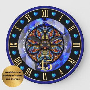 Grande Horloge Ronde Ordination Anniversaire Prêtre personnalisé 45e