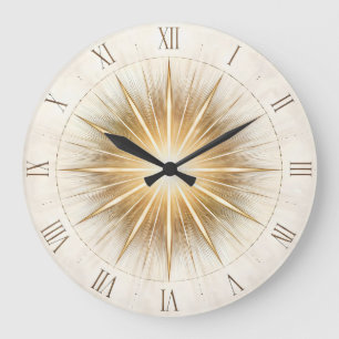 Grande Horloge Ronde Ordre radieux — Dial Art en soleil éclaté