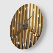 Grande Horloge Ronde Orgue pipes 24h/24 - chiffres romains (Angle)