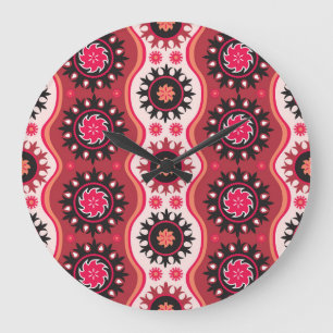 Grande Horloge Ronde Oriental Traditionnel : Conception Ornementale San