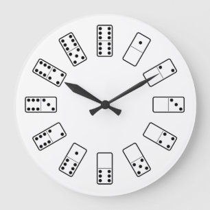Grande Horloge Ronde Original black and white domino