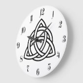 Grande Horloge Ronde Original Celtic Triquetra Knot black icon (Angle)