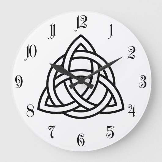 Grande Horloge Ronde Original Celtic Triquetra Knot black icon (Recto)